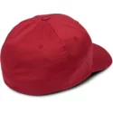cappellino-visiera-curva-rosso-aderente-full-stone-xfit-burgundy-di-volcom