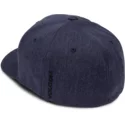 cappellino-visiera-curva-blu-marino-aderente-full-stone-xfit-navy-heather-di-volcom