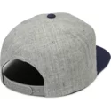 cappellino-visiera-piatta-grigio-snapback-con-visiera-blu-quarter-twill-medium-grey-di-volcom