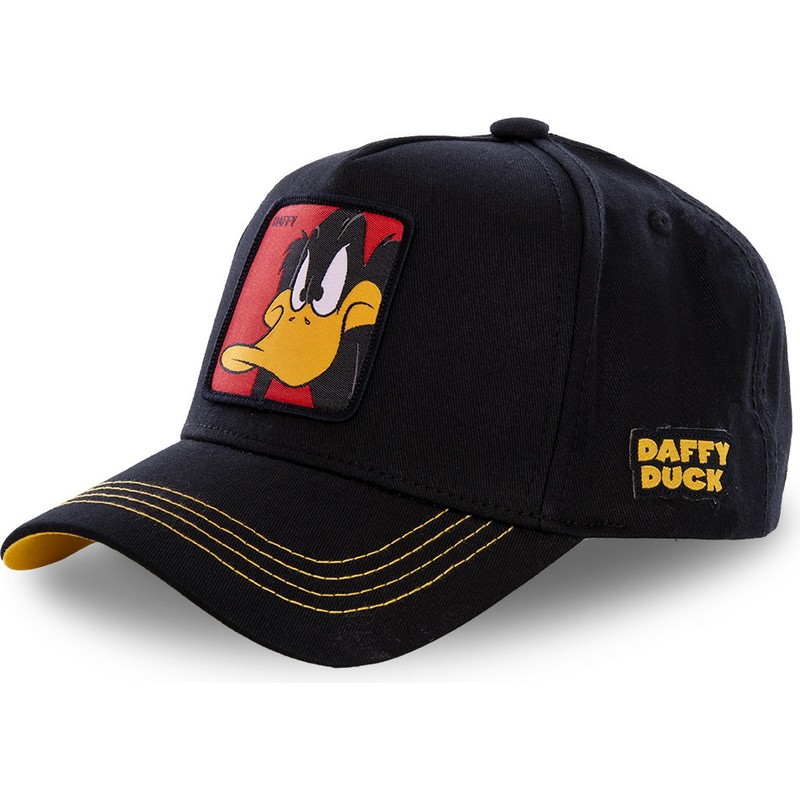 cappellino-visiera-curva-nero-snapback-daffy-duck-daf3-looney-tunes-di-capslab