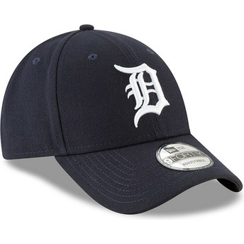 Cappellino visiera curva blu marino regolabile 9FORTY The League di Detroit Tigers MLB di New Era