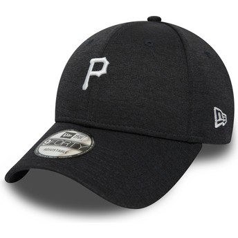 Cappellino visiera curva nero regolabile 9FORTY Shadow Tech di Pittsburgh Pirates MLB di New Era