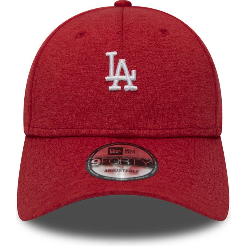 cappellino-visiera-curva-rosso-regolabile-9forty-shadow-tech-di-los-angeles-dodgers-mlb-di-new-era