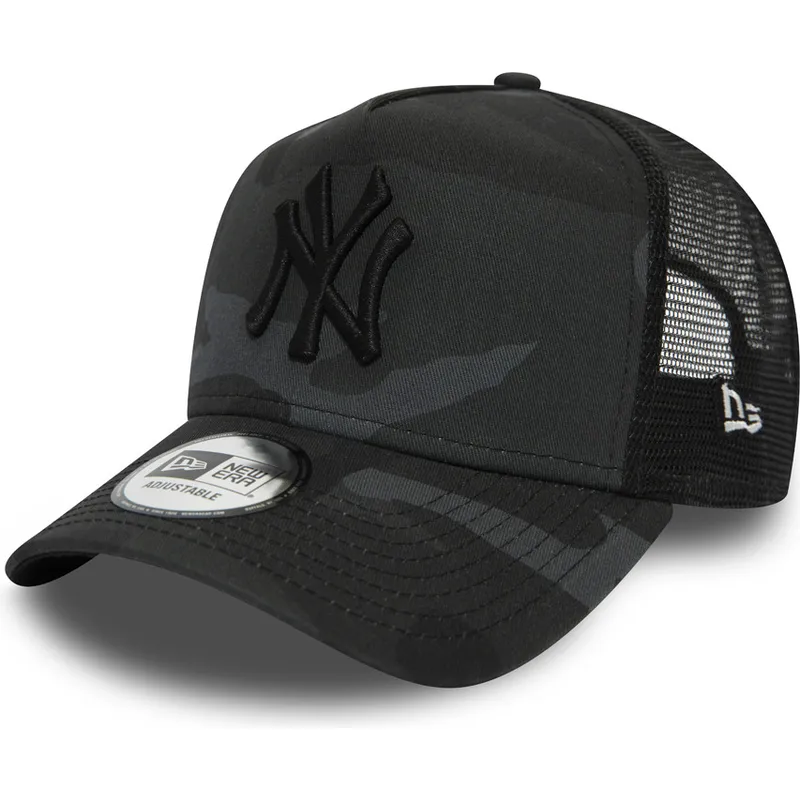 cappelli-curva-mimetizzazione-snapback-negro-essential-camo-a-frame-dei-new-york-yankees-mlb-di-new-era