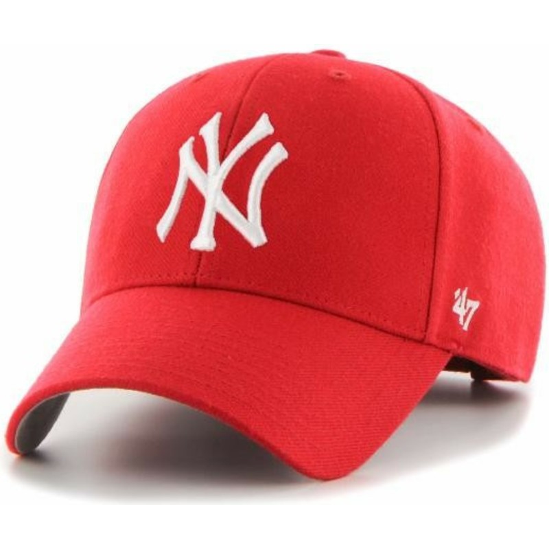 cappellino-visiera-curva-rosso-regolabile-per-bambino-mvp-di-new-york-yankees-mlb-di-47-brand
