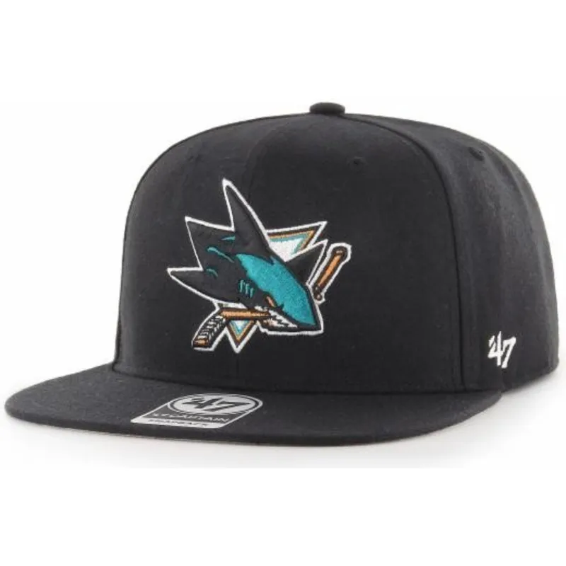 cappelli-piatta-nero-snapback-captain-no-shot-dei-san-jose-sharks-nhl-di-47-brand cappelli-piatta-nero-snapback-captain-no-shot-dei-san-jose-sharks-nhl-di-47-brand
