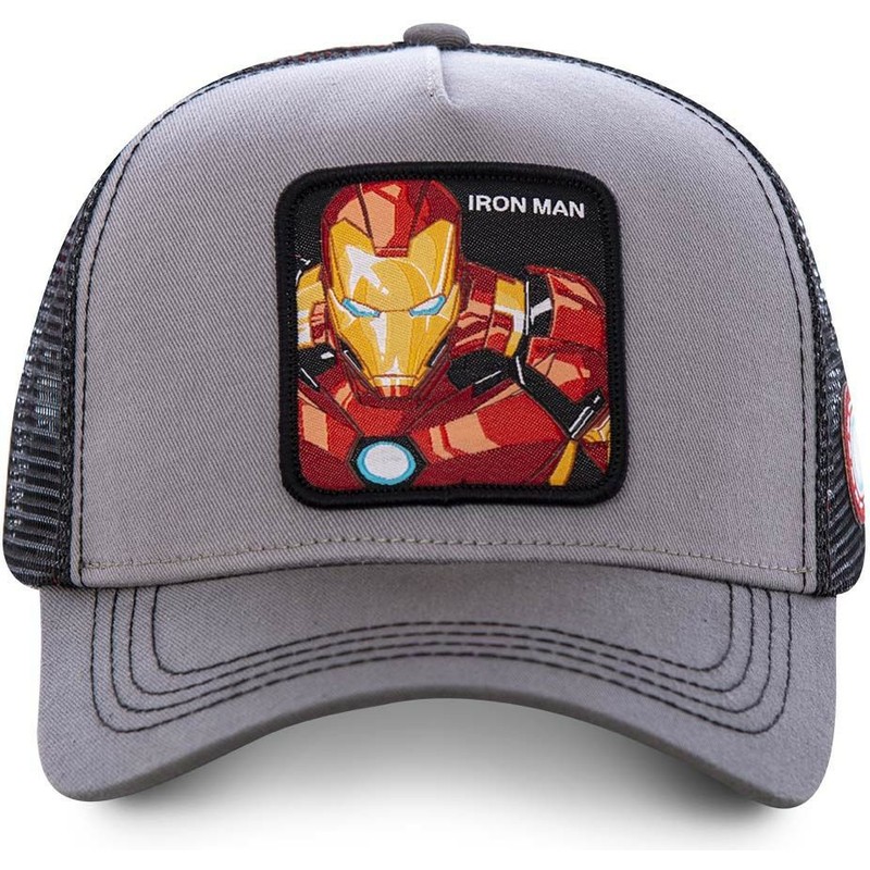 cappellino-trucker-grigio-iron-man-iro3-marvel-comics-di-capslab