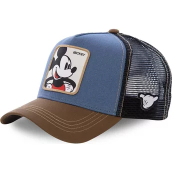 Cappellino trucker blu, nero e marrone Topolino MIC1 Disney di Capslab