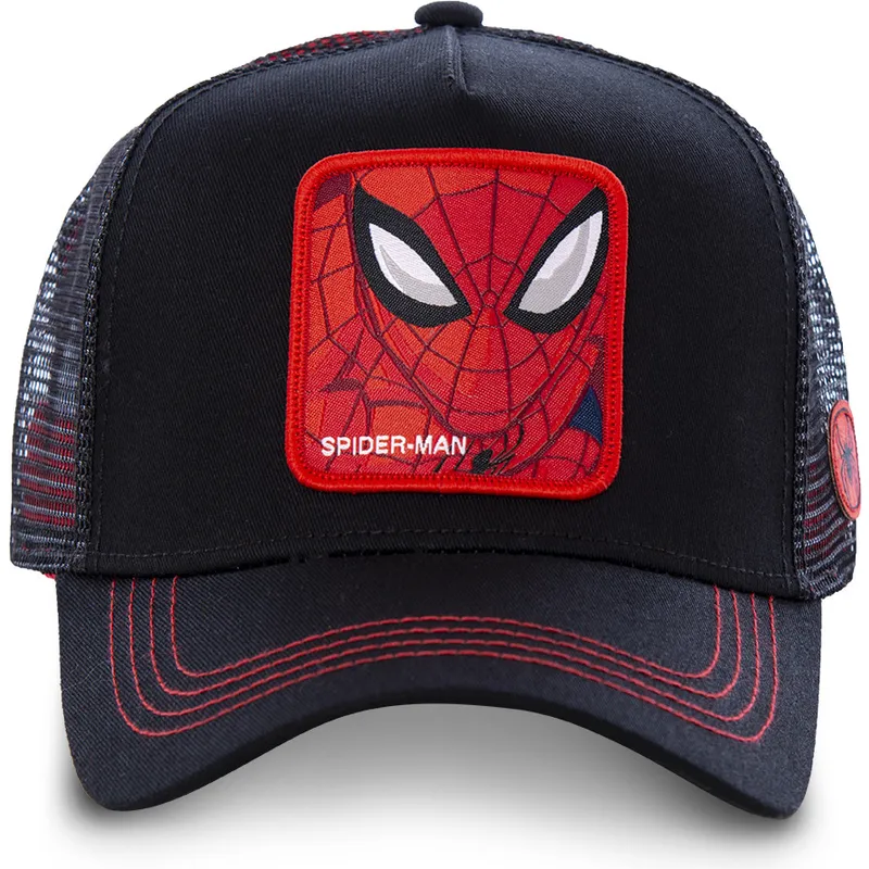 cappelli-curva-nero-snapback-spider-man-marvel-comics-di-capslab cappelli-curva-nero-snapback-spider-man-marvel-comics-di-capslab