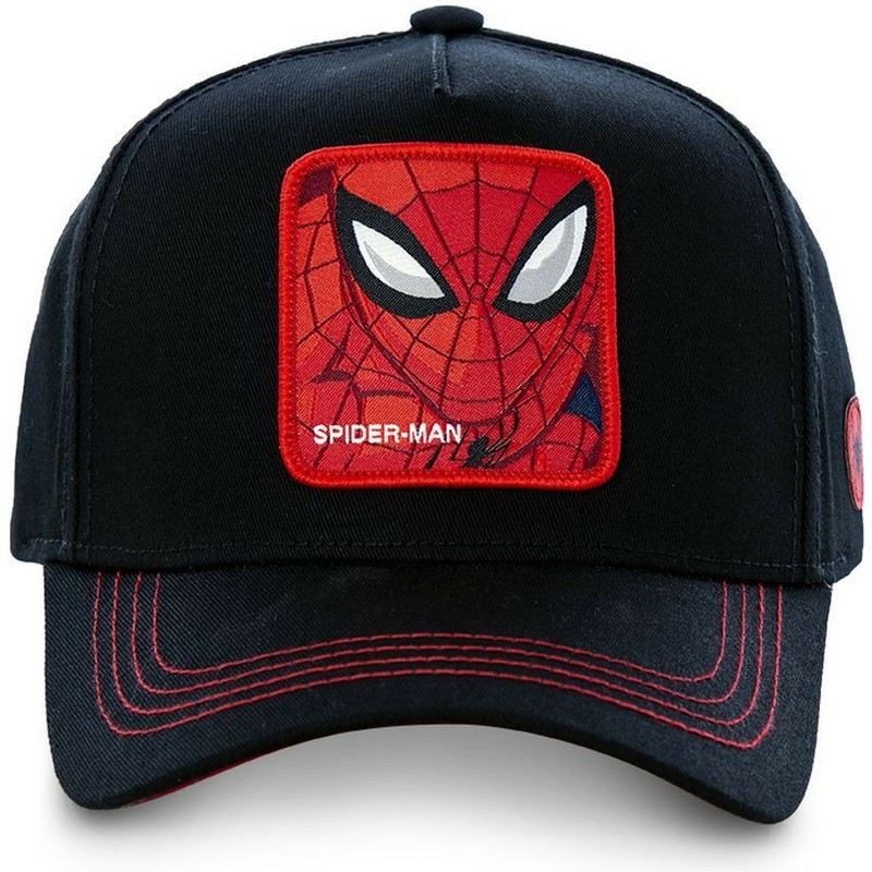 cappellino-visiera-curva-nero-snapback-spider-man-spi3-marvel-comics-di-capslab