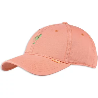 Cappellino visiera curva rosa regolabile Washed Girl di Djinns