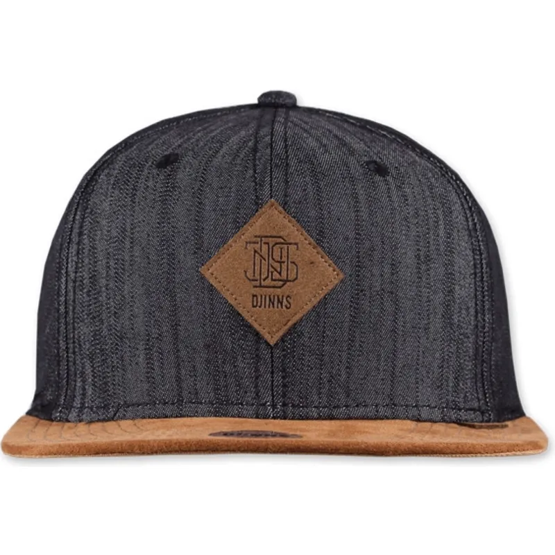 cappello-piatto-nero-snapback-linen-2015-di-djinns