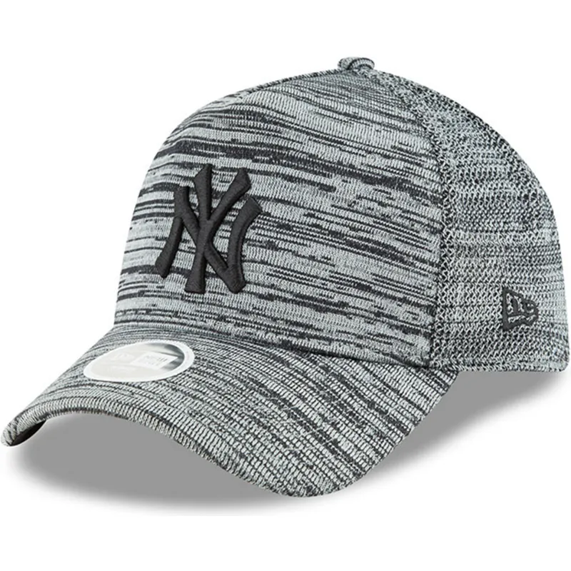 cappelli-curva-grigio-snapback-ajustable-negro-9forty-engineered-fit-dei-new-york-yankees-mlb-di-new-era