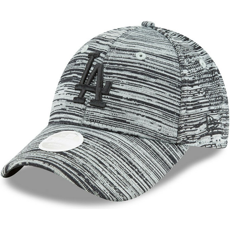cappellino-visiera-curva-grigio-regolabile-con-logo-nero-9forty-engineered-fit-di-los-angeles-dodgers-mlb-di-new-era