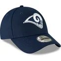cappelli-curva-blu-cinghia-regolabile-9forty-the-league-dei-los-angeles-rams-nfl-di-new-era