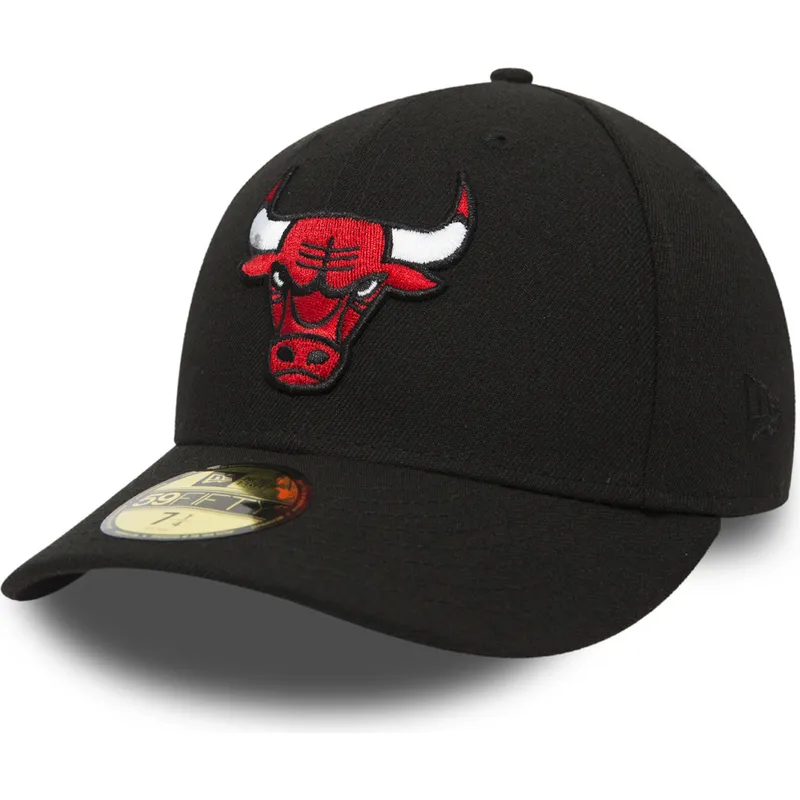 cappellino-nero-a-visiera-piatta-aderente-59fifty-low-profile-classic-dei-chicago-bulls-nba-di-new-era