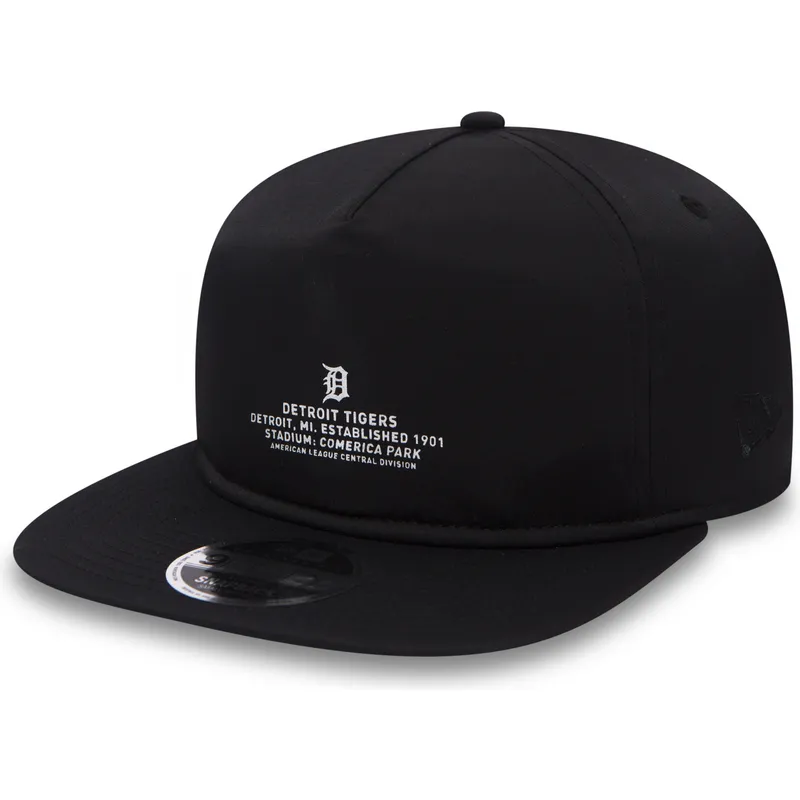 cappelli-piatta-nero-snapback-9fifty-monochrome-script-dei-detroit-tigers-mlb-di-new-era