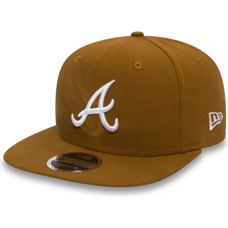 cappelli-piatta-marrone-snapback-9fifty-essential-lightweight-dei-atlanta-braves-mlb-di-new-era