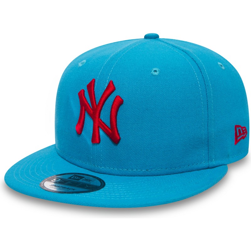cappellino-visiera-piatta-blu-snapback-con-logo-rosso-9fifty-essential-league-di-new-york-yankees-mlb-di-new-era