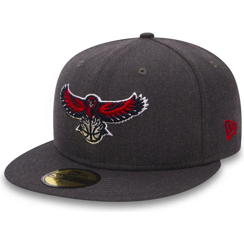 cappelli-piatta-nero-regolato-59fifty-heather-dei-atlanta-hawks-nba-di-new-era