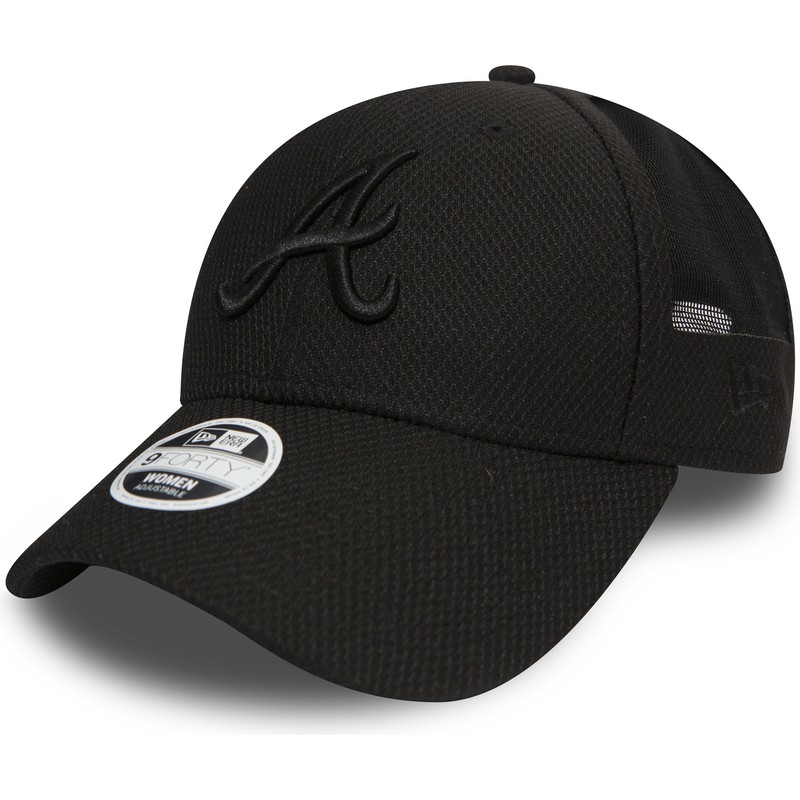 cappellino-visiera-curva-nero-regolabile-con-logo-nero-9forty-sport-mesh-di-atlanta-braves-mlb-di-new-era