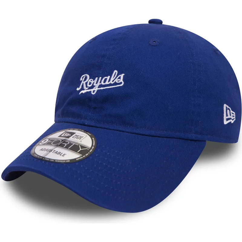 cappelli-curva-blu-cinghia-regolabile-9forty-mini-wordmark-dei-kansas-city-royals-mlb-di-new-era