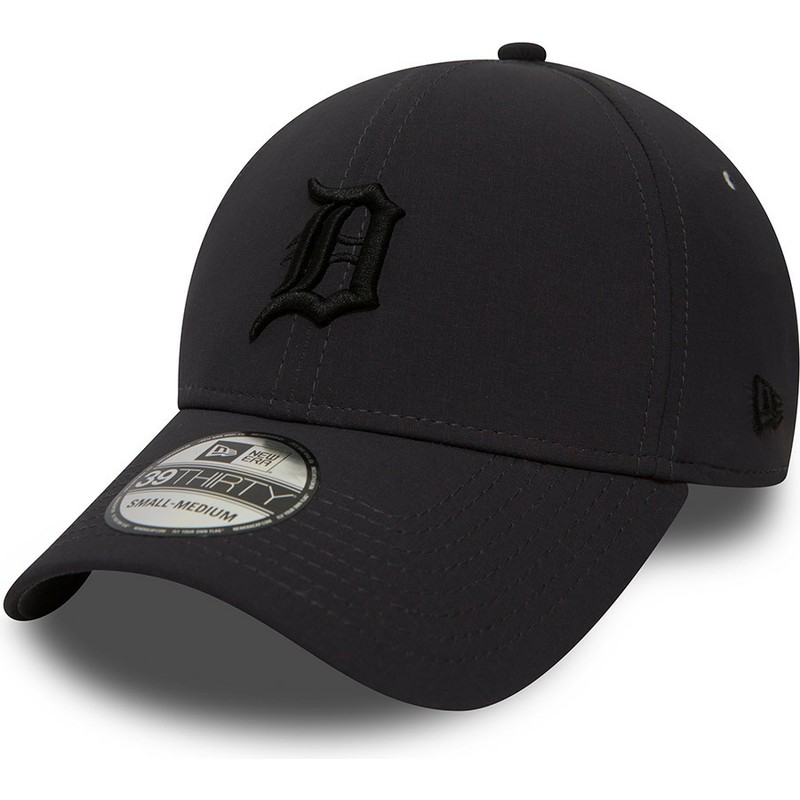 cappellino-visiera-curva-nero-aderente-con-logo-nero-39thirty-team-clean-di-detroit-tigers-mlb-di-new-era