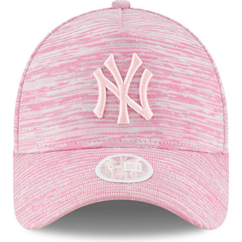 cappellino-visiera-curva-rosa-regolabile-con-logo-rosa-9forty-a-frame-engineered-fit-di-new-york-yankees-mlb-di-new-era