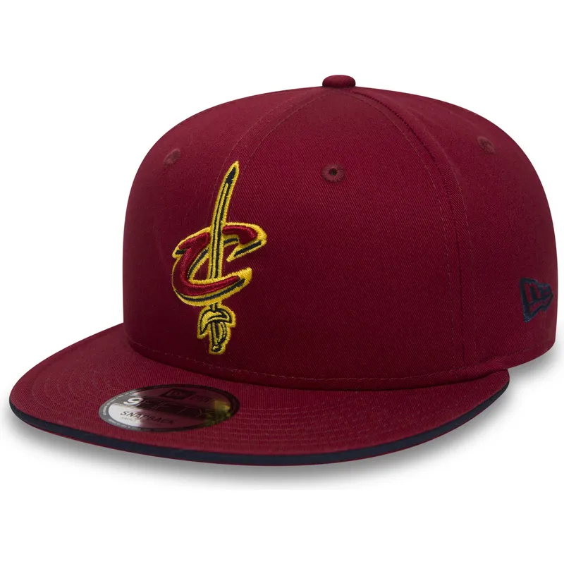 cappello-piatto-rosso-snapback-9fifty-team-dei-cleveland-cavaliers-nba-di-new-era