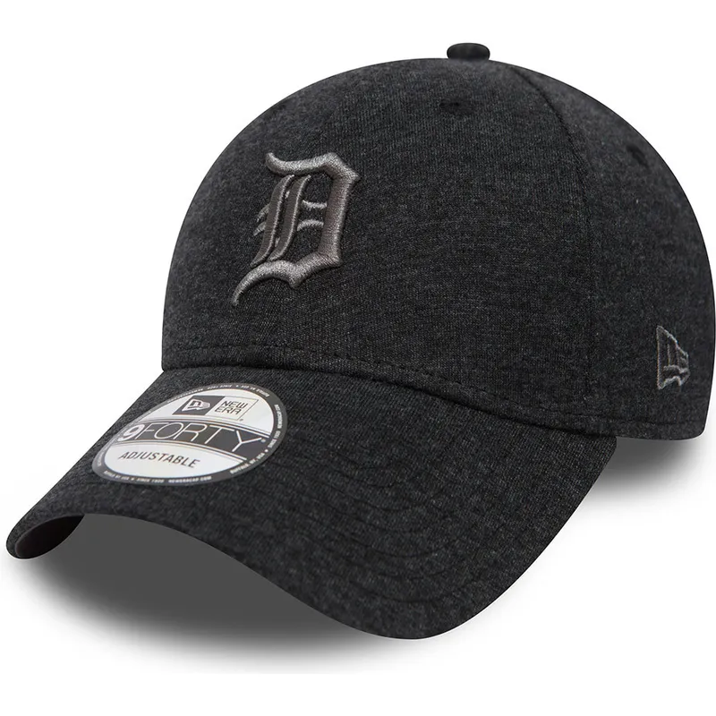 cappellino-curvo-nero-regolabile-con-logo-grigio-9forty-essential-jersey-dei-detroit-tigers-mlb-di-new-era