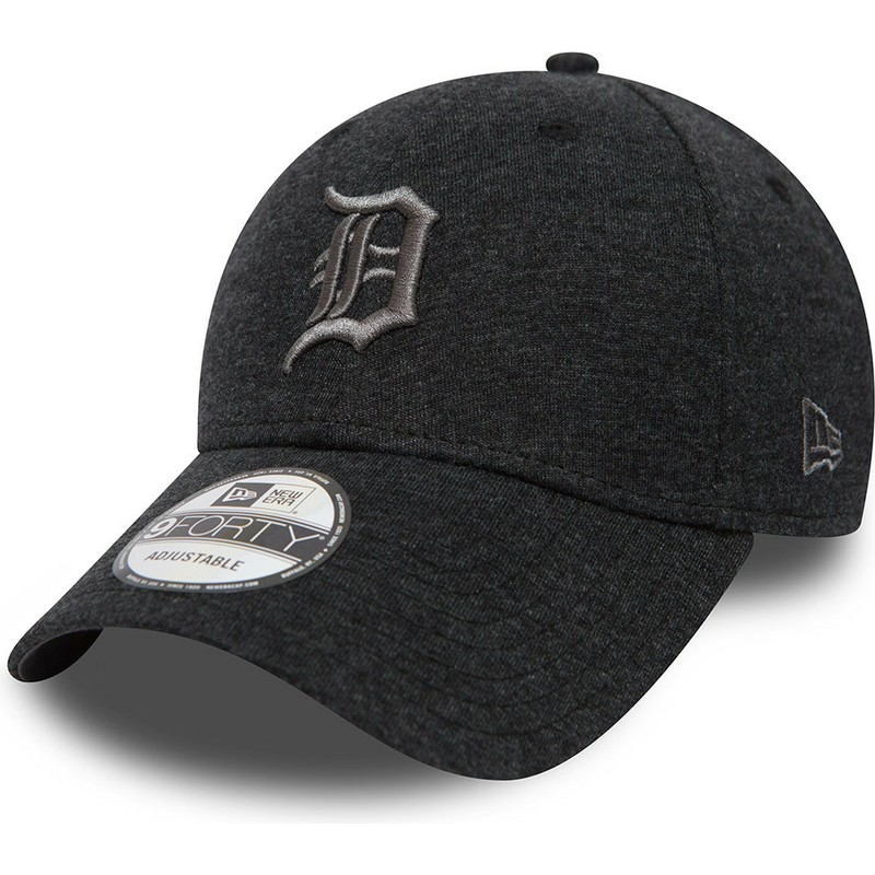 cappellino-visiera-curva-nero-regolabile-con-logo-grigio-9forty-essential-maglione-di-detroit-tigers-mlb-di-new-era