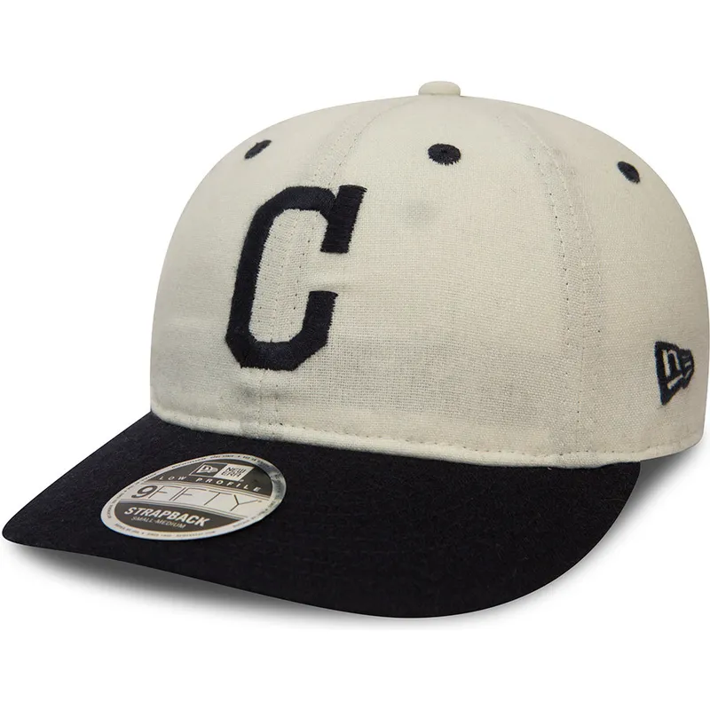 cappelli-piatta-bianco-cinghia-regolabile-9fifty-low-profile-flannel-dei-cleveland-indians-mlb-di-new-era cappelli-piatta-bianco-cinghia-regolabile-9fifty-low-profile-flannel-dei-cleveland-indians-mlb-di-new-era
