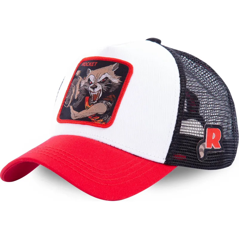 cappelli-curva-bianco-snapback-rocket-raccoon-marvel-comics-di-capslab cappelli-curva-bianco-snapback-rocket-raccoon-marvel-comics-di-capslab