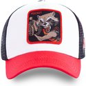 cappellino-trucker-bianco-nero-e-rosso-rocket-raccoon-roc2-marvel-comics-di-capslab