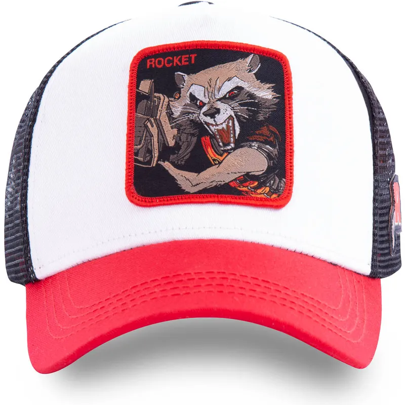 cappelli-curva-bianco-snapback-rocket-raccoon-marvel-comics-di-capslab cappelli-curva-bianco-snapback-rocket-raccoon-marvel-comics-di-capslab