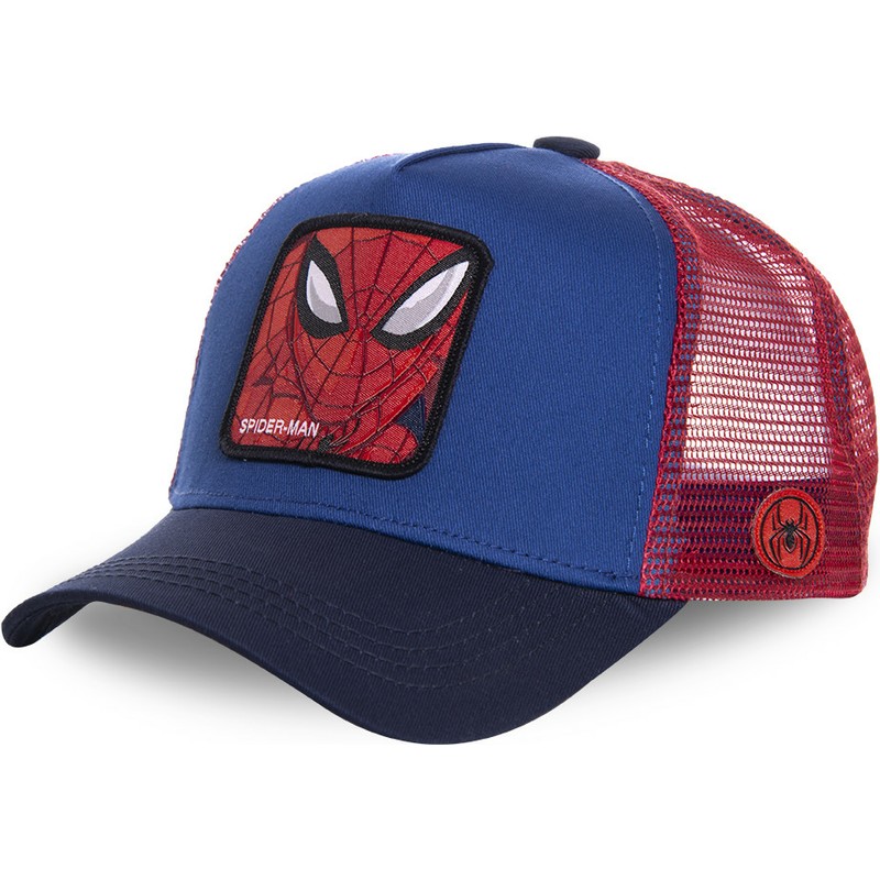 cappellino-trucker-blu-e-rosso-spider-man-spi1-marvel-comics-di-capslab