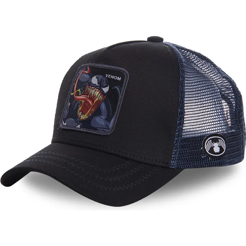 cappelli-curva-nero-snapback-venom-marvel-comics-di-capslab cappelli-curva-nero-snapback-venom-marvel-comics-di-capslab