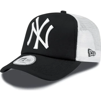 cappellino-trucker-nero-clean-a-frame-dei-new-york-yankees-mlb-di-new-era