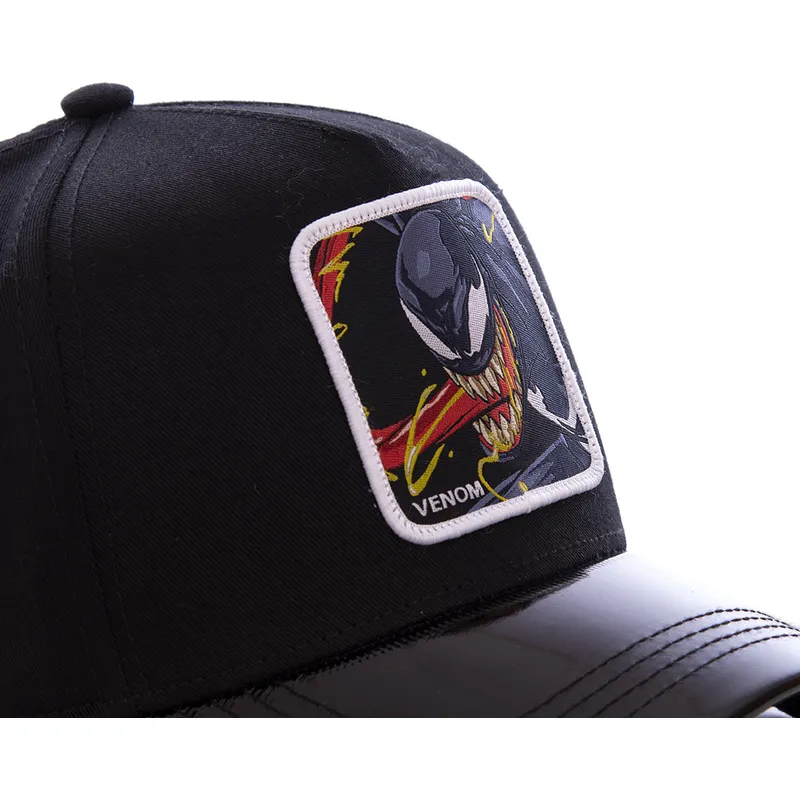 cappelli-curva-nero-snapback-venom-marvel-comics-di-capslab cappelli-curva-nero-snapback-venom-marvel-comics-di-capslab