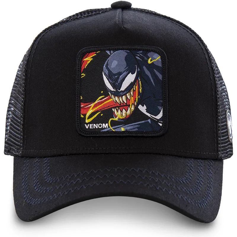 cappelli-curva-nero-snapback-venom-marvel-comics-di-capslab