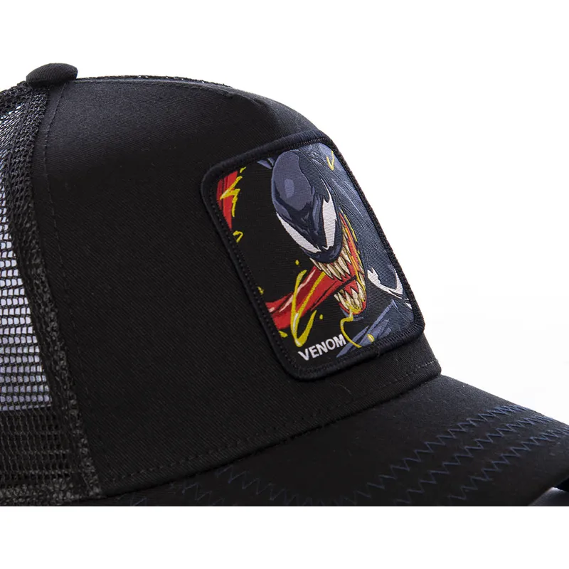 cappelli-curva-nero-snapback-venom-marvel-comics-di-capslab