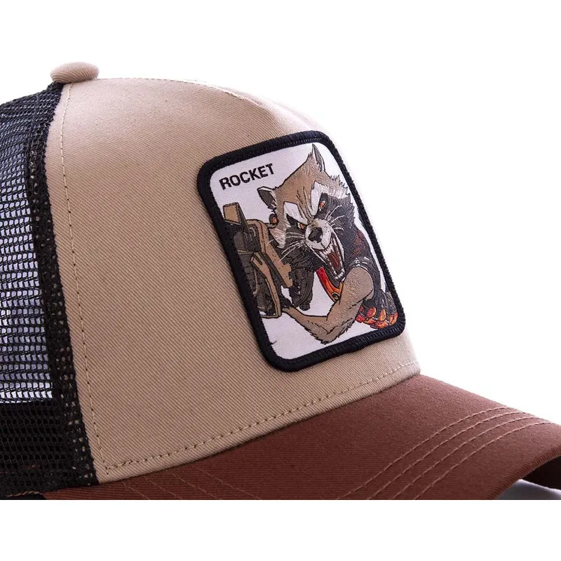 cappelli-curva-marrone-snapback-rocket-raccoon-marvel-comics-di-capslab cappelli-curva-marrone-snapback-rocket-raccoon-marvel-comics-di-capslab