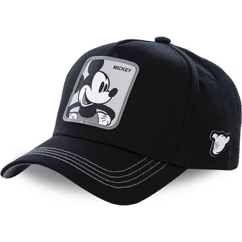 Cappellino visiera curva nero snapback Topolino MIC3 Disney di Capslab
