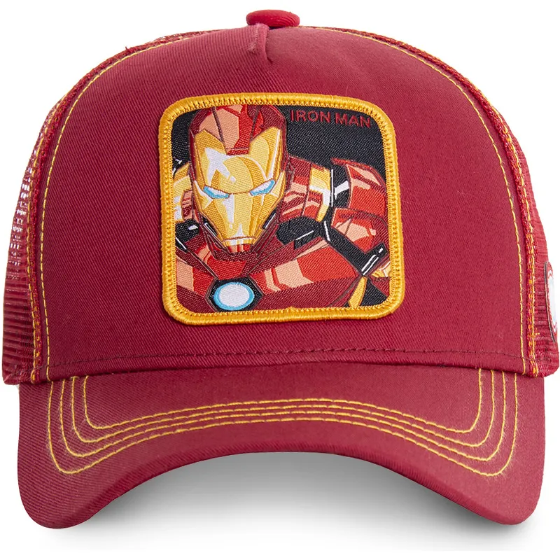 cappelli-curva-rosso-snapback-iron-man-marvel-comics-di-capslab cappelli-curva-rosso-snapback-iron-man-marvel-comics-di-capslab