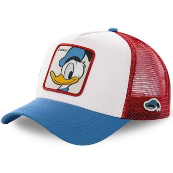 Cappellino trucker bianco, rosso e blu Paperino DUC2 Disney di Capslab