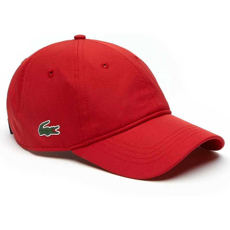 cappellino-visiera-curva-rosso-regolabile-basic-dry-fit-di-lacoste