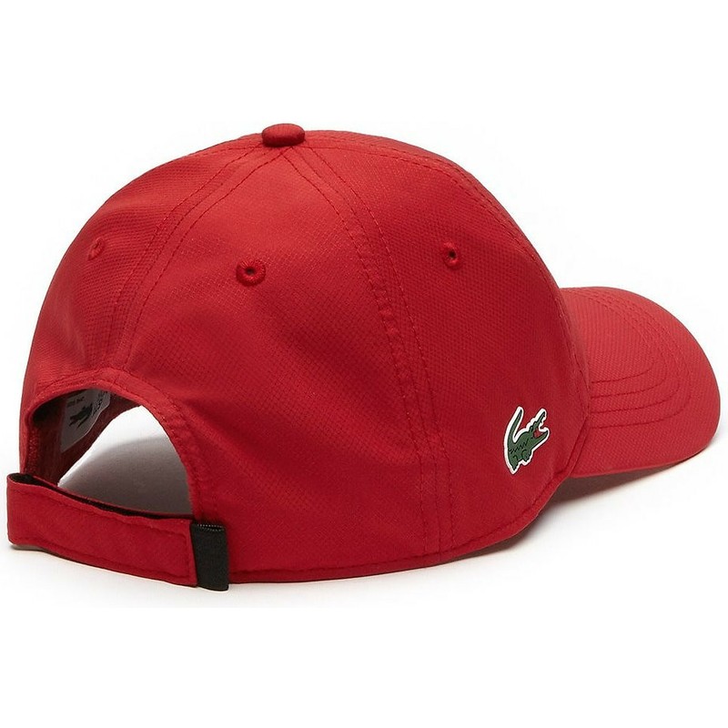 cappellino-visiera-curva-rosso-regolabile-basic-dry-fit-di-lacoste