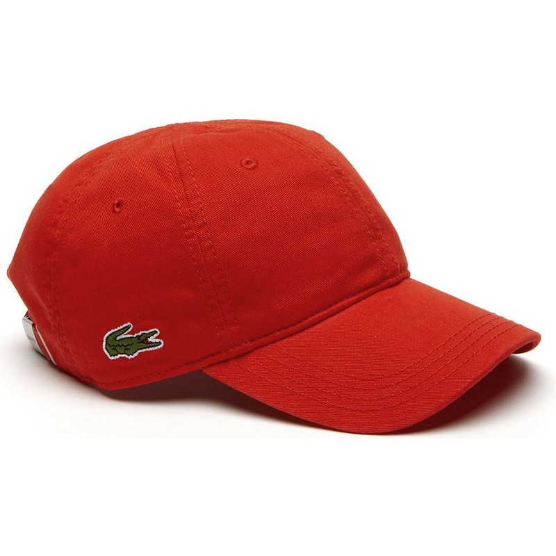 cappellino-visiera-curva-rosso-regolabile-basic-side-crocodile-di-lacoste