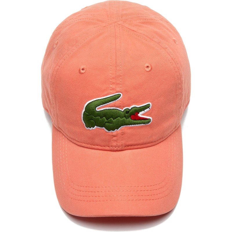 cappellino-visiera-curva-arancione-chiaro-regolabile-big-croc-gabardine-di-lacoste