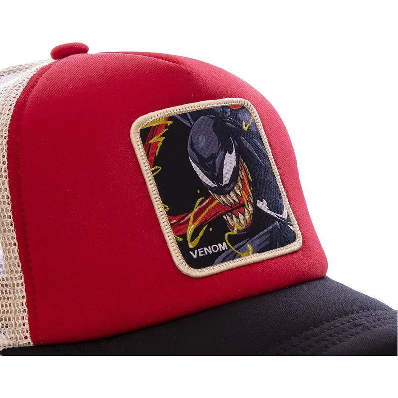 cappelli-curva-rosso-snapback-venom-marvel-comics-di-capslab cappelli-curva-rosso-snapback-venom-marvel-comics-di-capslab